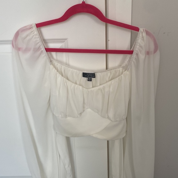 WHITE M BOUTIQUE TIE TOP - Picture 2 of 4